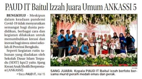 PAUD IT Baitul Izzah Meraih Juara Umum Ankassi 5